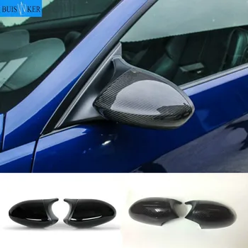2 ЕЛЕМЕНТА Покриване на Огледала от Въглеродни Влакна/ABS E90 Cover Капаци Огледала за Обратно виждане на Автомобила Директен Заместител За BMW E90 E91 05-07 E92 E93 06-09 ИРТ