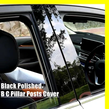 Лъскава черна прозорец врата колона BC Pillar Post с огледален ефект, на стикер на вашия КОМПЮТЪР, накладки за Toyota Sienna XL30 2010-2020