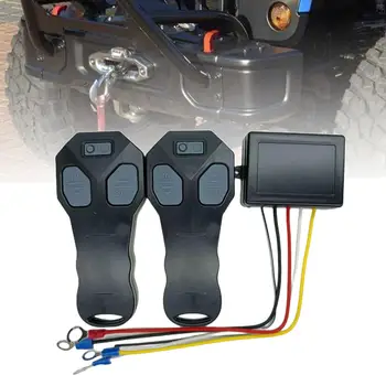 Безжичен комплект за дистанционно управление на лебедка Висококачествен водоустойчив 2 електрически дистанционно управление 12V 24V за автомобил с ремарке UTV SUV ATV