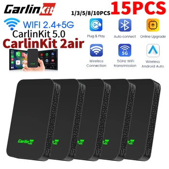 1/15 бр CarlinKit 2air Безжичен Адаптер CarPlay Безжичен Android Автоматичен Ключ Apple Car Play Box Wifi Автоматично Връзка за iOS и Android