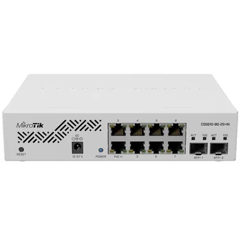 За MikroTik CSS610-8G-2S + С 8 порта * 1G Ethernet и 2 * SFP + порта за управляем суич с оптоволоконным връзка 10G