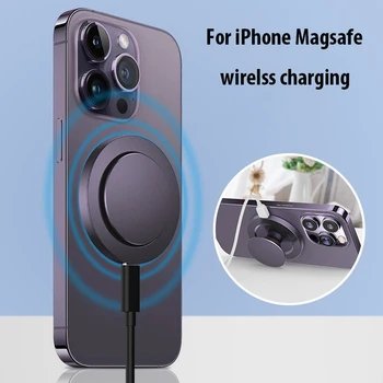 Магнитен Държач за мобилен телефон с пръстен, расширяющаяся поставка за iPhone 14 13 12 Macsafe 15 W, безжична зареждане, магнитно зарядно устройство, аксесоари