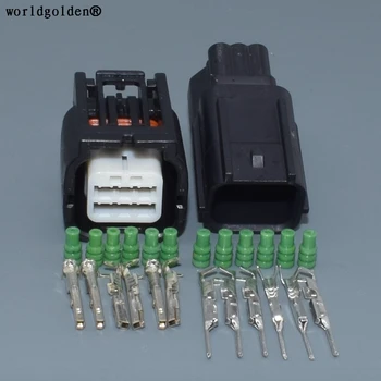 worldgolden 6 pin 0.6 женски и мъжки запечатана кутия за свързване на проводници разъемная изход автомобилен конектор автоматичен 7282-2764-30 7283-2764-30
