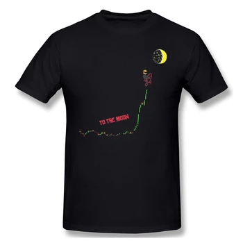 Investing Wallstreetbets / Ново Записване, Тениска WSB Kid Riding Свещ Credit To The Moon, Класическа Тениска от Памук кръгло деколте за Мъже