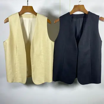 Дамски блузи 2021, есента прост два цвята жилетка за крайградски пътувания, жилетка без катарами