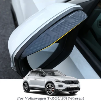2 бр. Автомобилно Огледало за Обратно виждане От Дъжд, Защита За Вежди, Авто Защита От Сняг, Слънце Страничната Козирка, Защита От Сенки За Volkswagen T-ROC 2017 г.-до Момента
