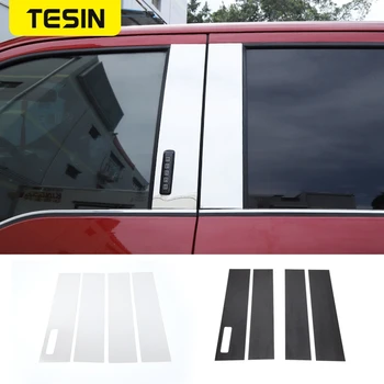 TESIN 4 бр. стъкла Централна Часова Панел Декоративна Украса Ленти, Етикети За Ford F150 2015-2021 Външни Детайли на Аксесоари за Автомобили