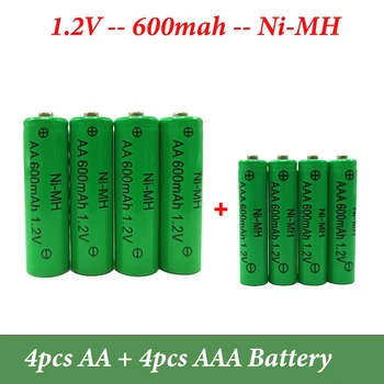 Ni-MH акумулаторна батерия пълен капацитет AA + ААА 1,2 за камера, микрофон, фенерче, дистанционно управление, музикален плейър, електрически самобръсначки
