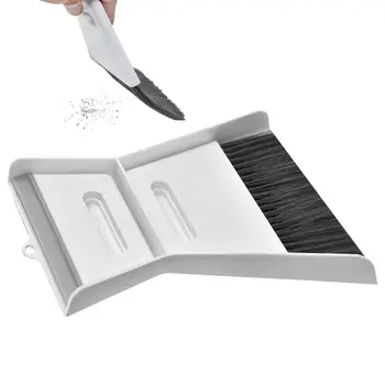 Противоскользящий Комплект мини-метли Преносим Метла за Почистване на работния плот с мека четка, метач, за мокро и сухо почистване, инструмент за клавиатура
