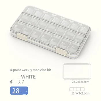 1бр 7 Дни в седмицата Комплект от 21 окото Преносим пътен набор от Классификационная кутия пластмасова отделение кутия за лекарства Кутия за здравето