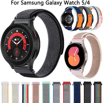 20 мм Въжета с линия за Samsung Galaxy Watch 5 pro 44 мм 40 мм найлонови въжета Watch 4 Classic 46 мм 42 мм гривна Correa