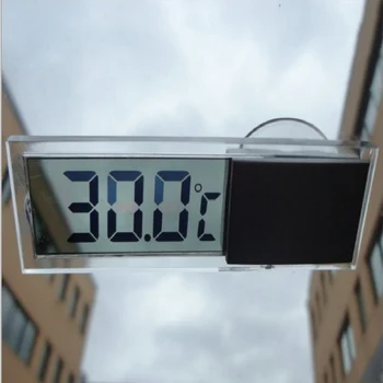 Огледалото за обратно виждане на автомобила, домашен прозорец, търтей, цифров Mini-LCD-дисплей, температура, прозрачен LCD-дисплей, Диапазон на измерване на температура -10-40