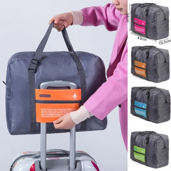 Нова мода водоустойчив пътна Чанта-Голям Капацитет, дамски найлон сгъваема Унисекс чанта за багаж, Пътни Чанти