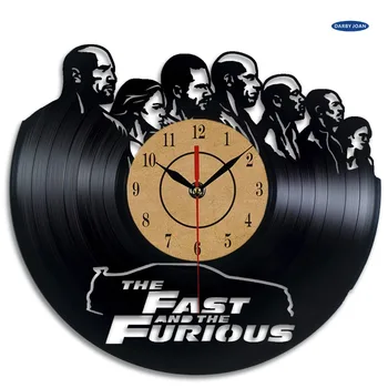ЯРОСТНИ THE FATE OF THE FURIOUS 8 Vinyl плоча стенни часовници Стенно Изкуство, Начало Декор Дизайн на Стаите reloj
