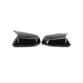 Черна Капачка на Страничните Огледала Лявата на Дясната Врата за Обратно виждане за Ford Mustang 2015-2022 FR3B-17683 FR3Z-17682