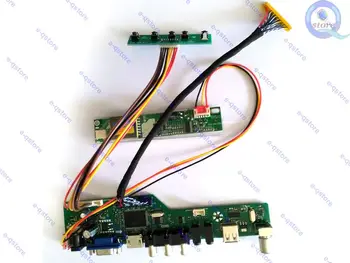 e-qstore:Рециклиране и Повторно Използване на QD14TL02 Панел на лаптопа Екрана-LCD Контролер Lvds Такса Водача Инверторен Монитор Комплект, който е съвместим с HDMI, VGA, AV