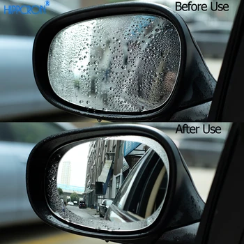 Стикер за автомобил със защита от замъгляване, автомобилно огледало, прозрачен филм, автомобилно огледало за обратно виждане, защитен филм, водоустойчив, 2 бр./компл.