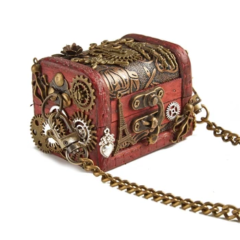 Чанта за през рамо в стил steampunk, ретро-парни машини, готически багажник, Чанта през рамо за телефон, чанта в стил Steampunk, реколтата, бижута в стил пънк