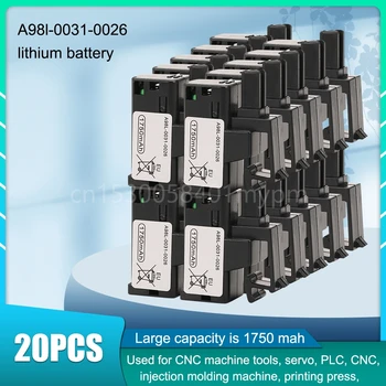 20 БРОЯ A98L-0031-0026 Батерия A02b-0309-K102 A02B-0309-K102 3V 1750mAh FANUC АД CNC Литиеви Батерии За система за ЦПУ FANUC