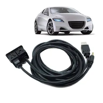 Черна пластмасова автомобилна електронна таблото вълни с USB порт, панел, удължител, адаптер за кабели, адаптери, щекери