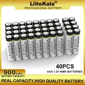 40 PÇS/LOTE LiitoKala AAA NiMH 1.2 V Bateria 