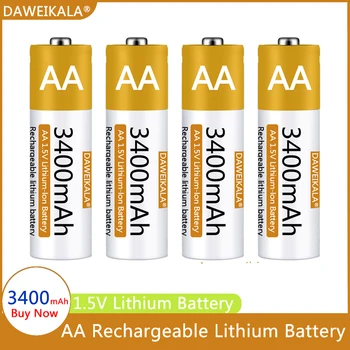 Литиево-йонна акумулаторна батерия AA 1,5 В, литиево-йонна акумулаторна батерия 3400 mah, литиево-йонна акумулаторна батерия AA за мишка с дистанционно управление, малък вентилатор, електрическа играчка
