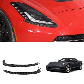 Автомобилни Фарове от въглеродни влакна, веждите, клепачите, тампон за мигли, главното светило, етикети за Chevrolet Corvette C7 2014-2019