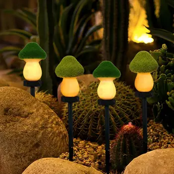 Лампа за тревата IP65 Водоустойчив, Реалистичен грибовидный вид, led крушка с висока яркост 600 mah, Градински декор на открито, Слънчев Градински лампа