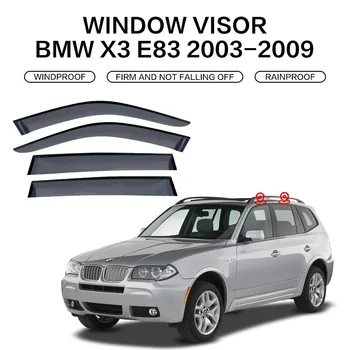 За BMW X3 2003-2022 E83 F25 G01 Дефлектори Прозореца Козирки, Сенници От Слънце и Дъжд, изглаждат време на Козирка, Стил на Колата, Ярка Ивица