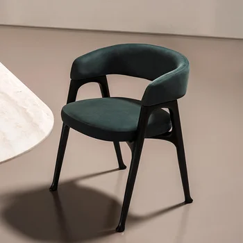 Трапезария стол от бяла кожа в скандинавски стил от масивно Дърво, Модерен Прост дизайнерски стол, италиански Табуретка, Маса, Домакински байковый стол