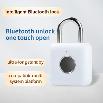 Портативен Bluetooth Smart Lock Заключване на Панти С Бърза Разблокировкой Без Ключ USB Акумулаторна Врата USB заключване, без ключ с пръстови отпечатъци За Багажно Кейса