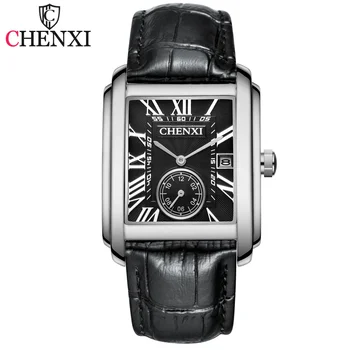 CHENXI висок клас марка, луксозни мъжки часовници, водоустойчиви часовници с датата, модерни мъжки спортни часовници, мъжки кварцови ежедневни кожени ръчни часовници