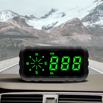 Най-новият цифров сигнализатор скорост C3010, универсален за всички превозни средства, компас, GPS, скоростомер, дисплей скоростта, километраж, пробег, HUD