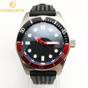 Parnsrpe - Луксозни 38-мм мъжки часовник NH35A, синьо светещо водоустойчив корона, сапфирен кристал, матиран корпус