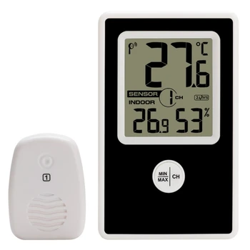 Безжичен термометър за вътрешна и външна употреба, влагомер, цифров, лесно считываемый сензор за дома, спални, офис монитор