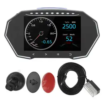 Авто HUD дисплей, режим на GPS, TFT-LCD екран, Аларма за превишаване на скоростта с измерителем наклон, цифров скоростомер