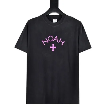 Открийте Проста тениска NOAH, с кръгло деколте и писмото принтом За мъже и жени, Размерът на ЕС, 100% памук, тениски, NOAH, нещо в стил харадзюку