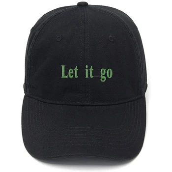 Lyprerazy Мъжка бейзболна шапка Let it Go С бродерия, Ежедневни Памучни Шапки с бродерия
