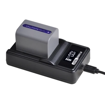 Батерия NP-FP70 и led USB-зарядно устройство за Sony NP-FP70, FP71, FP90, FP91 и DCR-DVD92, DVD103, DVD202, DVD305, HC16, HC17, HC18, HC20 SR30