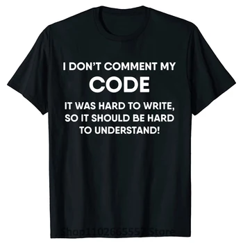 Забавна тениска с кодирането на 