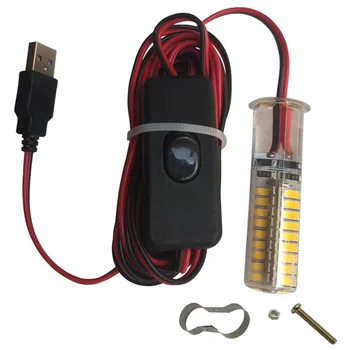 1 бр. USB LED зареждане 5, Лампа за подводен риболов, привличане на риба, лека нощ, джобно полево осветление, потопяема - 13
