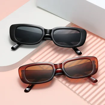 Нови малки слънчеви очила За жени и мъже, модни реколта маркови дизайнерски хип-хоп квадратни зелени Слънчеви очила, Дамски очила с UV400