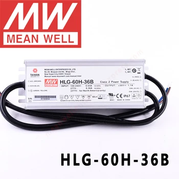 Оригинален Mean Well HLG-60H-36B за улична/високо/корпусите/на паркинг оборудване meanwell 60 Вата с постоянно напрежение и постоянен ток led драйвер