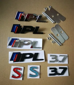 1X IPL 3,7 S 3D Метален Икона Авто Решетка, Емблемата на Стикер Хром за Infiniti Q50 Q50L G37 G25 QX70 FX35 FX37 Автостайлинг