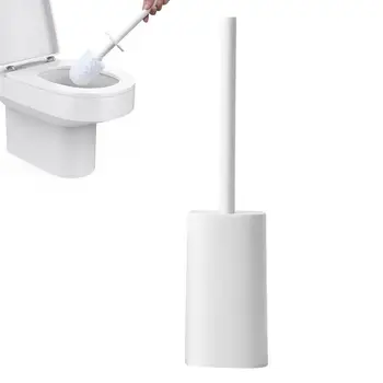 Четка за тоалетна Здрав и компактен набор от тоалетни четки и притежателите на Четка за почистване на тоалетната чиния прост стил четка за тоалетна с дълга дръжка за баня