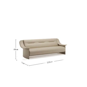 ZL Leisure Design Оригинален дизайн за почивка в ниша Внесени диван от естествена телешка кожа от масивно дърво