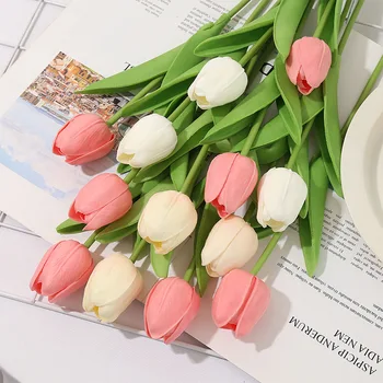 5 бр 33 см Лалета, които имитират цветя, изкуствени растения, декорация за сватба, за рожден Ден, за дома 2023, Свети Валентин, изкуствени цветя