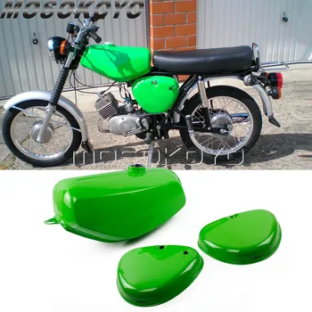 1 Комплект Мотоциклетни Светло зелени Маслени Резервоарите за течно Гориво с дясна + Лява Странична Защита за Simson S50 S51 S70 (190830, 200655)