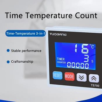 3 в 1 led интелигентна регулатор на температурата Digtal Регулатор на температурата броене на Таймера на вентилатора хладилника HeaterTS700