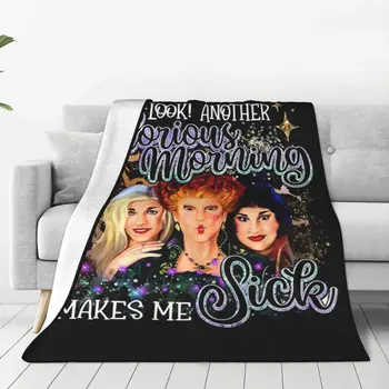 Одеяла Hocus Pocus Sanderson Sisters Топло фланелевое покривалото от комиксами за легла, покривки за мека мебел